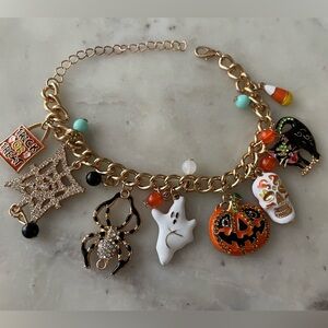 Halloween Ladies Charm Bracelet w/ lobster clasp closure Fashion Jewelry